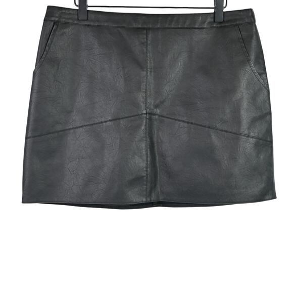 Altar'd State Vegan Leather Mini Shirt, XXL, NWT - Picture 1 of 6